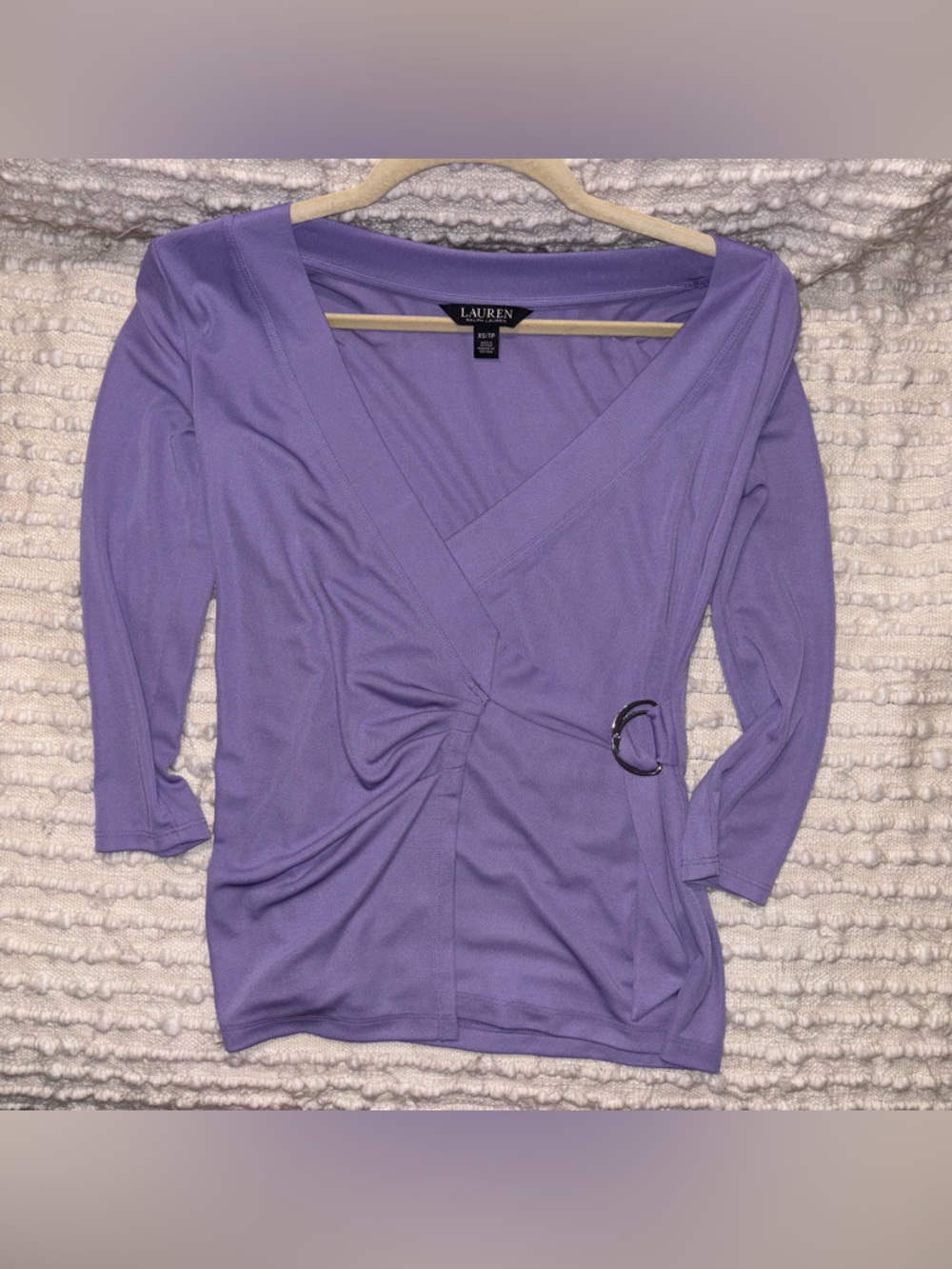Lauren by Ralph Lauren Lavender Wrap Top
